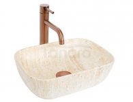 REA - Umywalka nablatowa BELINDA MINI Travertine Matt