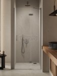 NEW TRENDY Drzwi wnękowe NESTA GUNMETAL BRUSHED 1D L 110x200 czyste 6mm Active Shield 2.0 D-0933A
