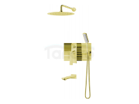 VEDO - Zestaw wannowo-natryskowy podtynkowy I DESSO ORO złoto deszczownica 250mm  VBD4231/25/ZL