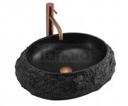 REA - Umywalka nablatowa MIKA Black
