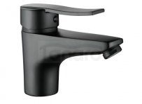 KUCHINOX - Bateria umywalkowa MADERA stojąca z korkiem Czarna  BQM_722D