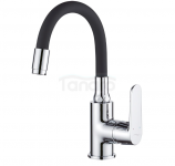 KUCHINOX DIMA bateria umywalkowa stojąca z elastyczną wylewką czarny/chrom BQD_021B