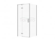 CERSANIT - Set B850 - Kabina kwadratowa LARGA na zawiasach 80x80X195  LEWA  Chrom szkło transparentne  S601-215