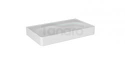 KROFAM - Umywalka meblowa MOSS - Solid Surface 70cm, biały bez otworu na baterię  MO 7140X-0