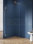 NEW TRENDY Kabina ścianka walk-in szkło 8mm AVEXA GOLD BRUSHED 100x200 EXK-1819