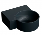 OMNIRES umywalka nablatowa/wisząca - lewa, 33 x 34 cm OVO M+ black lava mat OVO335UWLBLV