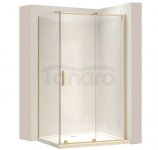 REA - Kabina Prysznicowa MONTANA Gold Brush / Złota Szczotkowana 100x90  /drzwi 100 + ścianka 90/