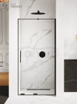 NEW TRENDY Drzwi prysznicowe przesuwne SMART BLACK 150x200 EXK-4114