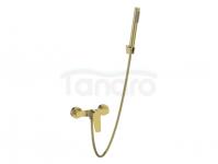 INVENA Bateria natryskowa z zestawem natryskowym Alonia złoto szczotkowane BN-70-009-V