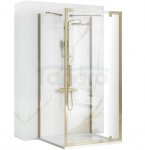 REA - Kabina Prysznicowa Przyścienna RAPID SWING GOLD drzwi 100 + ścianka 100 x2 + ramię x2