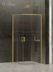 NEW TRENDY Kabina prysznicowa drzwi podwójne przesuwne PRIME LIGHT GOLD 70x120x200 D-0414A/D-0425A