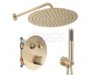 REA - Zestaw Prysznicowy Podtynkowy z termostatem LUNGO Złoty szczotkowany + BOX