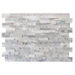 CAPITILE  - Panel ścienny Marmur Szary Grey Marble Brick - marmur Stackstone Stormy Grey łupany, naturalny 10x36x0,8-1,3 cm /opakowanie 0,396m2/