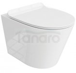 AQUAFORM - miska wc OVIEDO Rimless z deską duroplastową SLIM wolnoopadającą, kolor biały  CE-MW-003-11-51