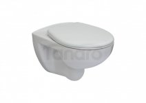 ROCA -  VICTORIA PACK miska WC podwieszana, Rimless 37 x 54 cm biała z deską wolnoopadającą (zawiasy plastikowe)  A34H394000