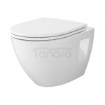 CERSANIT - Set C458 - miska zawieszana MODUO PLUS OVAL CleanOn z deską duroplastową Slim  S701-970