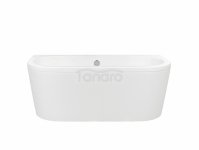 BESCO Wanna przyścienna wolnostojąca Volya 140x75 + syfon klik-klak chrom z przelewem slim #WKV-140-WSS