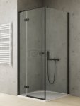 NEW TRENDY Kabina prysznicowa REFLEXA BLACK 1D prostokątna P 80x70x200 szkło czyste 6mm Active Shield 2.0 EXK-4913