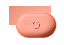 OMNIRES umywalka nablatowa/wisząca OVO M+ lewa, 64 x 44 cm coral mat OVO645UWLCO