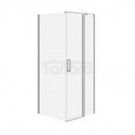 CERSANIT - Set B846 - Kabina kwadratowa MODUO na zawiasach 80x80X195  PRAWA  Chrom szkło transparentne  S601-211