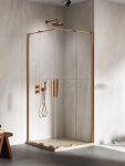 NEW TRENDY Kabina prysznicowa SMART COPPER BRUSHED 2D prostokątna U 80x100x200 szkło czyste 8mm Active Shield 2.0 EXK-7739