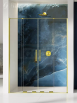 NEW TRENDY Drzwi prysznicowe przesuwne 150x200 SMART LIGHT GOLD EXK-4224