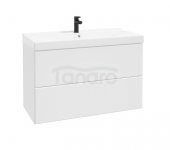 DEFTRANS szafka pod umywalkę z dwiema szufladami 100x60 Mo-re D100 biały mat 291-D-10001