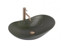 REA - Umywalka nablatowa ROYAL Olive Matt