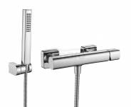 LAVEO Bateria natryskowa ścienna z zestawem natryskowym TORES chrom BVT_041D
