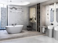BESCO Wanna wolnostojąca Navia Glam 150 Srebna + syfon z przelewem chrom #WAS-150-NSR