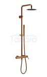 EXCELLENT PI zestaw prysznicowy ścienny z deszczownicą 25 cm, miedziany szczotkowany AREX.1281CB