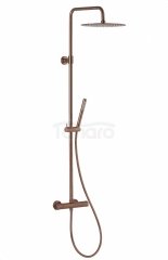 ARMATURA KRAKÓW KFA Zestaw prysznicowo-wannowy deszczownia wannowa z baterią termostatyczną MOZA BRUSHED ROSE GOLD/MIEDŹ SZCZOTKOWANA 5736-921-34 