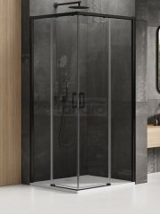 NEW TRENDY Kabina prysznicowa drzwi podwójne przesuwne PRIME BLACK 90x120 D-0314A/D-0321A 