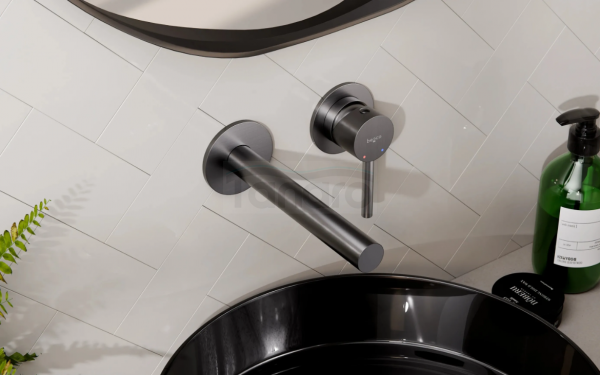 BESCO Bateria umywalkowa podtynkowa Zea gun metal BU-ZS-GR