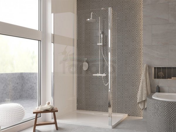 BESCO Kabina ścianka WALK-IN ECO-N 90cm EN-90-195C