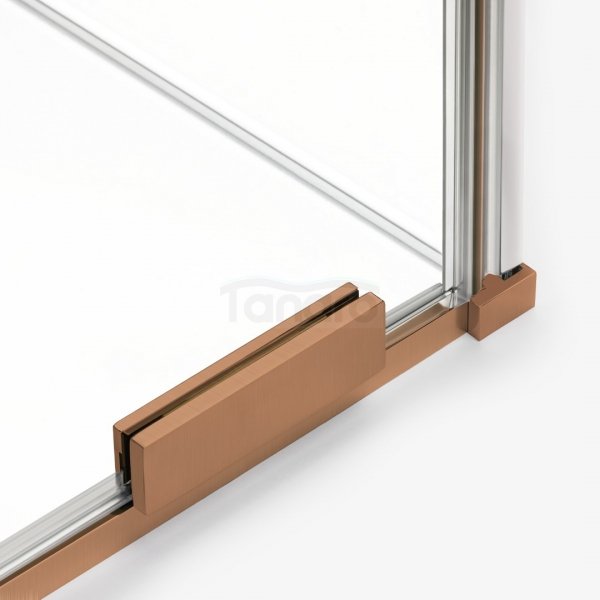 NEW TRENDY Kabina prysznicowa SMART COPPER BRUSHED 1D prostokątna U 110x80x200 szkło czyste 8mm Active Shield 2.0 EXK-7672