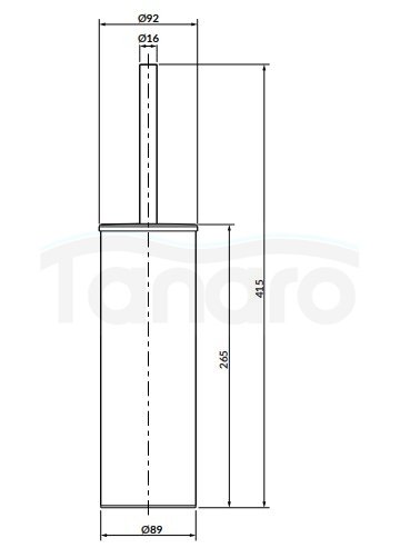 CERSANIT - Szczotka do wc stojąca miedź szczotkowana  S951-879