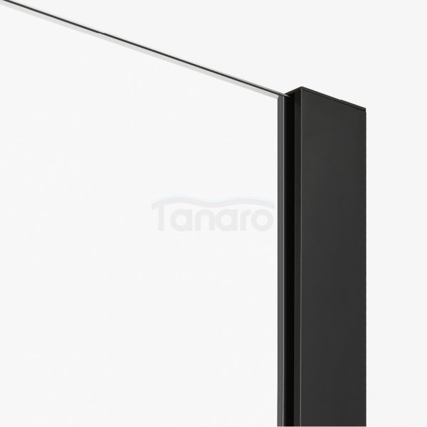 NEW TRENDY Kabina prysznicowa SMART BLACK 1D prostokątna U 110x90x200 szkło czyste 8mm Active Shield 2.0 - UCHWYT RELING EXK-6645