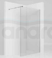 JELLOW  - ścianka prysznicowa FUJI 90 typu Walk-In szkło transparentne 8mm profil CHROM  KN-01-W-00-90 