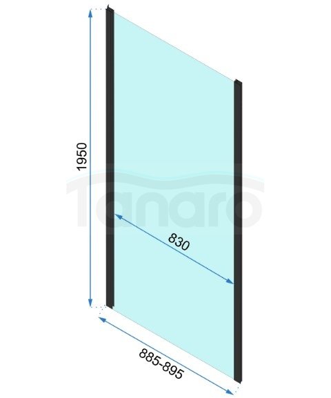 REA - Kabina Prysznicowa Przyścienna RAPID FOLD Black - Czarna /drzwi 90 + ścianka 90 x2 + ramię x2