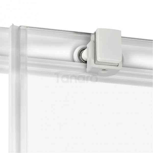NEW TRENDY Drzwi wnękowe prysznicowe przesuwne PRIME WHITE 140x200 D-0408A/D-0409A