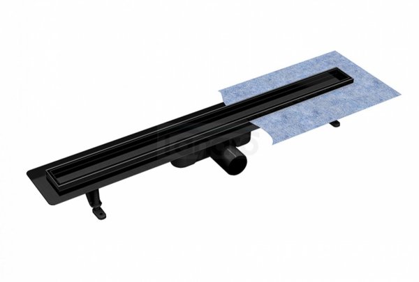 BESCO Odpływ prysznicowy liniowy Virgo Nero Duo 60x6 OL-60-VN