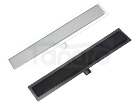 AQUALine Odpływ liniowy podłogowy szklany CZARNY LUB BIAŁY szkło hartowane 60cm C21BK/WT600