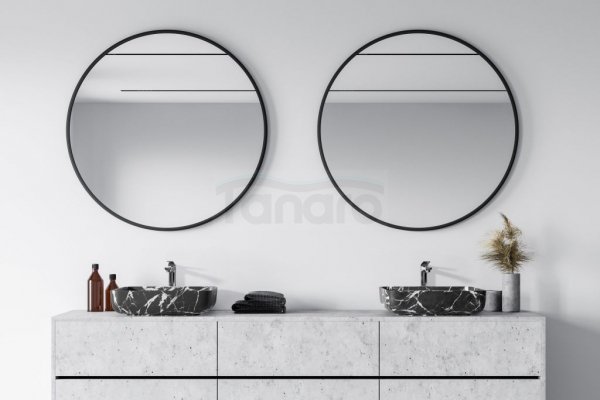 INVENA Umywalka nablatowa Florina grafit mat marmur CE-40-723-C