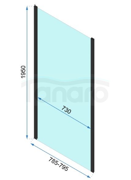 REA - Kabina Prysznicowa Przyścienna RAPID SLIDE Chrom  /drzwi 110 + ścianka 80 x2 + ramię x2/