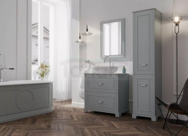 KROFAM - Lustro OXFORD 60 cm, ciemno szary  OX 6095-54Z-W