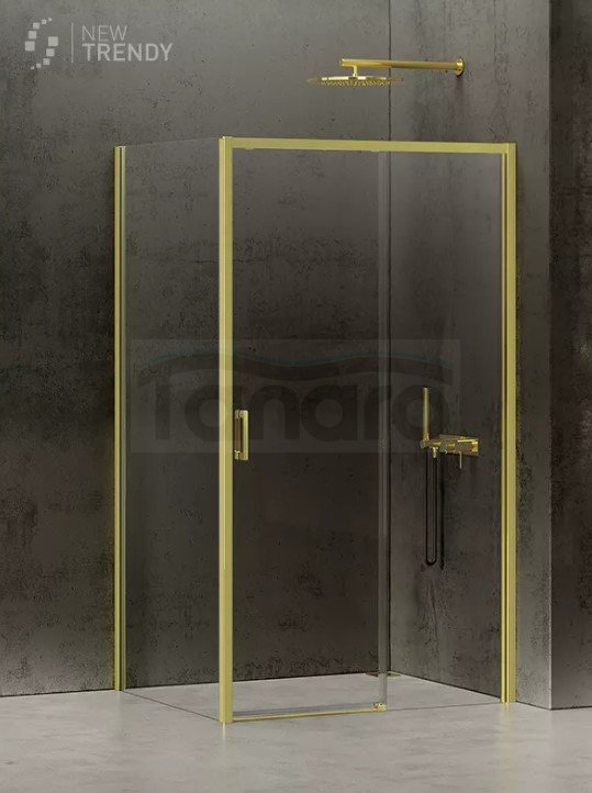 NEW TRENDY Kabina prysznicowa PRIME LIGHT GOLD drzwi przesuwne 100x90x200  D-0420A/D-0224B