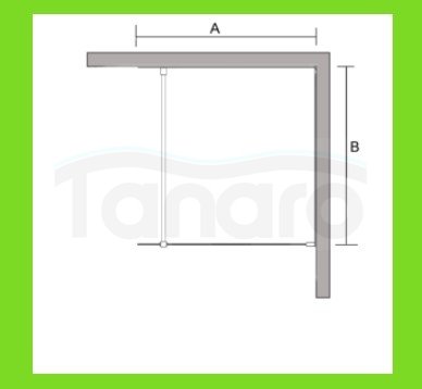 DUSO - Kabina prysznicowa narożna Walk-In 3-częsciowa składana 80x195 profil CZARNY szkło transparentne 5mm  DS610T08K