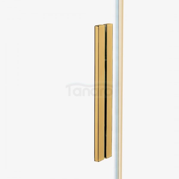 NEW TRENDY Drzwi wnękowe SMART GOLD BRUSHED 2D U 180x200 szkło czyste 8mm Active Shield 2.0 EXK-7524