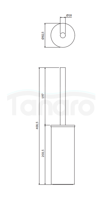 OMNIRES szczotka toaletowa stojąca MODERN PROJECT biały mat MP60622WM